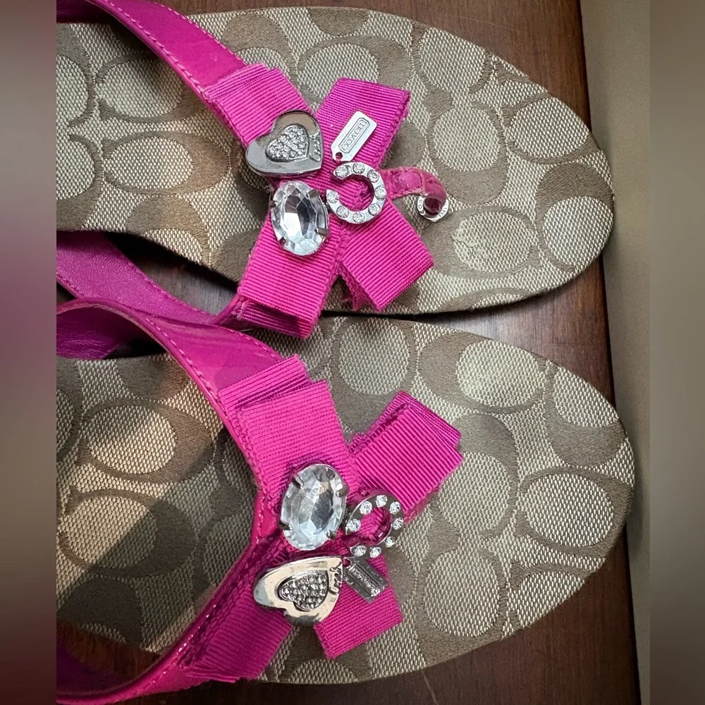 Coach Pink Sandals, Size 9.5 - Picture 3 of 4